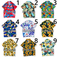 Áo Sơ Mi Đi Biển Hoạ Tiết Thơm Dứa Cây Dừa - Áo Đôi Đồng Phục Nhóm Lớp Team Building