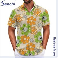 Áo Sơ Mi Đi Biển Nam Mùa Hè In Hoa Phong Cách Thường Ngày