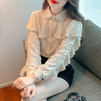 Áo sơ mi đính hạt cườm trẻ trung thanh lịch