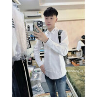 Áo sơ mi Di_ỏ đính đá-Áo sơ mi cổ đính đá hàng thêu QC cao cấp