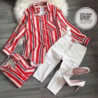 ÁO SƠ MI  ĐỎ KẺ