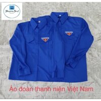 Áo sơ mi đoàn thanh niên Việt Nam logo thêu trực tiếp-Áo đoàn vải pangzim phom chuẩn