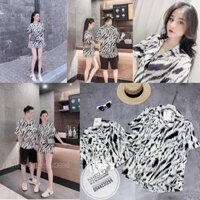 Áo Sơ Mi Đôi Ngựa Vằn Đậm Cá Tính