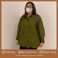 Áo sơ mi đũi nhăn free size đuôi tôm [56kg-85kg] dành cho nữ Bigsize