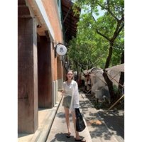 Áo sơ mi đũi trắng nữ tay dài form rộng - Kumikumi - Áo sơ mi khoác ngoài mặc đi biển - đi chơi