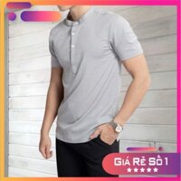 Áo Sơ Mi Đũi Xước Cổ Tàu (Xám) Hot Trend 2020 Mẫu Mới