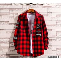 Áo Sơ Mi FLANNEL CARO In Tay  MÀU ĐỎ , MÀU XÁM , MÀU XANH DƯƠNG  - NHUH20