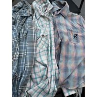 Áo sơ mi Flannel kẻ tím SM103 Menswear Shirt