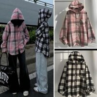 Áo Sơ Mi Flannel Nỉ Dạ Tay Dài, Áo Sơ mi Form Rộng Nam Nữ Unisex