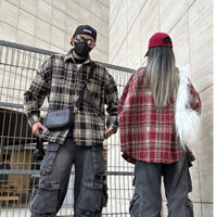 Áo Sơ Mi Flannel NQ30 Nỉ Dạ - Áo Khoác Sơ Mi Tay Dài Form Rộng Nam Nữ Unisex