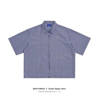 Áo Sơ Mi Form Boxy Double Zipper NOCTURNAL Stripe Zipper Shirt Nam Nữ Unisex Local Brand