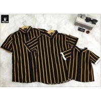 Áo Sơ Mi Gia Đình Fig Tree Sọc Vàng Mã 161 Siêu Sang