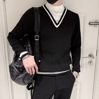 Áo Sơ Mi Giả Hai Lớp Tay Dài Dáng Ôm Phong Cách Hàn Quốc Thời Trang Cho Nam Simple áo phông rộng Fashion áo thun nam tay dài bigsize áo thun nam có cổ bông