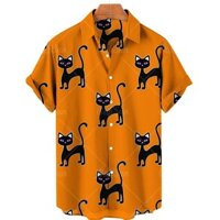 Áo Sơ Mi Hawaii 3d In Trừu Tượng Mèo Nam Nữ Quần Áo Mùa Hè Đi Biển Tay Ngắn Áo Thời Trang Nam Ơn Viền Camisa