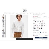 ÁO SƠ MI HIỆU GAP NHẬP USA DÀI TAY MẪU MỚI 2020