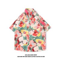 Áo Sơ Mi Hoa Lụa băng phong cách trưởng thành nhẹ Áo nam mùa hè mỏng học sinh Dễ phối đồ đẹp trai phong cách đi nghỉ mát Áo Sơ Mi Xếp nếp cao cấp thương hiệu sành điệu mẫu mới Áo sơ mi ngắn tay thường ngày