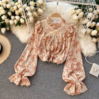 Áo Sơ Mi Hoa Nhí Tiểu Thư Hàng QC