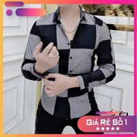 Áo sơ mi họa tiết caro vuông lớn lịch lãm sang trọng mã TSM 020