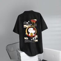 Áo Sơ Mi Hoạ Tiết MÈO TẾT Tay Ngắn Cổ Vest Thời Trang Unisex Vải Lụa Chéo