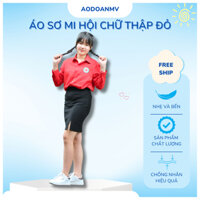 ÁO SƠ MI HỘI CHỮ THẬP ĐỎ TAY DÀI - LOGO THÊU