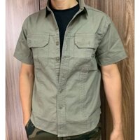Áo Sơ Mi KaKi Ngắn Tay Nam Chất Vải Kaki Siêu Dày Dặn Form Dáng Rộng Rãi slim fit