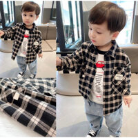 Áo sơ mi kẻ caro chất đẹp cho bé trai