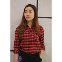ÁO SƠ MI KẺ CARO ĐỎ NỮ TÍNH, NĂNG ĐỘNG
