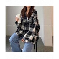 Áo sơ mi kẻ caro tay lồng đèn