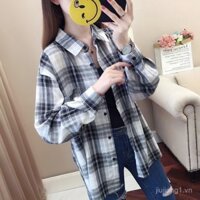 Áo sơ mi kẻ sọc mẫu mới nữ áo sơ mi nữ cao cấp mỏng Áo sơ mi kẻ caro kiểu Tây nữ dài tay Maillard