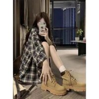 Áo sơ mi kẻ sọc phong cách quyền lực nữ áo sơ mi dáng rộng cardigan chống nắng dài tay mùa xuân