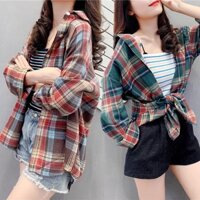 Áo Sơ Mi Khoác Ngoài Dáng Rộng Họa Tiết Kẻ Sọc Thời Trang Xuân Thu Kiểu Dáng Mới Dễ Phối Đồ