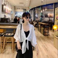 Áo sơ mi khoác ngoài mỏng cadigan vải cho nữ