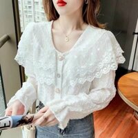 áo sơ mi kiểu tiểu thư tay bèo vai cánh tiên hàng QCCC TA03 chuyensiquanaonugiare