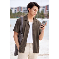 Áo Sơ Mi Linen Nam Cao Cấp Cổ 2 Ve Thanh Lịch Dày Dặn Giữ Form Tốt Thời Trang Vesca A30