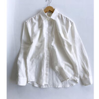 Áo sơ mi linen nam màu trắng - Mé Hè