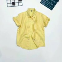 ÁO sơ mi LINEN tay ngắn cao cấp cho bé size từ 16kg -