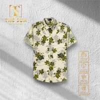 Áo Sơ Mi Lụa Họa Tiết Hoa Dã Quỳ 3 Màu - Cuban Shirt TS03,TS07,TS19 - Size 50-100kg - Vải Lụa Thoáng Mát, Chống Nhăn Tốt