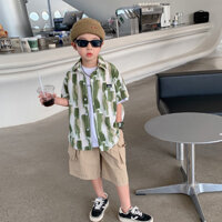 áo sơ mi lụa quảng châu cao cấp bé trai