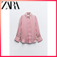 Áo sơ mi lụa satin sọc nữ mới ZARA