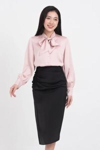 Áo Sơ Mi Lụa Thắt Nơ