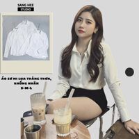 Áo Sơ Mi Lụa Trắng Trơn Công Sở, Áo Sơ Mi Trắng Trơn Zara Dài Tay ( KHÔNG BỊ NHĂN )