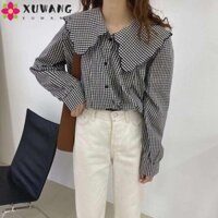 Áo sơ mi lưới XUWANG Áo bé gái cổ điển ngọt ngào