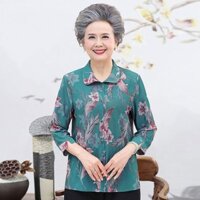 Áo Sơ Mi Mỏng Quần Áo Bà Già 70 Đến 80 Tuổi Quần Áo Người Già Bà Mẹ Người Già