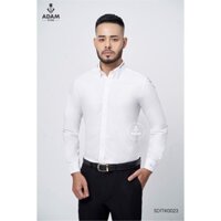 ÁO SƠ MI NAM ADAM STORE TRẮNG NẾN VIỀN NHỎ SDTTK0023