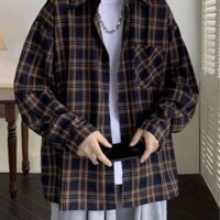 Áo Sơ Mi Nam Áo Khoác Mỏng Tay Dài Giảm 50% Hợp Thời Trang Áo Sơ Mi Kẻ Sọc Nam Phiên Bản Hàn Quốc Áo Khoác Mỏng Tay Dài Retro Thường Ngày Phù Hợp Với Áo Sơ Mi Cặp Đôi