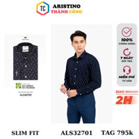 Áo sơ mi nam Aristino sợi tre kháng khuẩn form slim ALS32701-