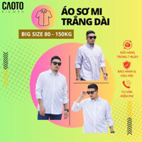 Áo Sơ Mi Nam Big Size Màu Trắng Form To Tay Dài - Áo Sơ Mi Nam Big Size 2XL 3XL 4XL 5Xl 6XL 7XL 8XL