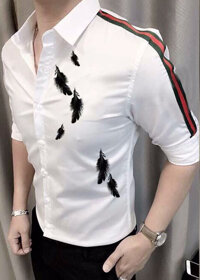 Áo Sơ Mi Nam Chiếc Lá TR09 - Trắng - L