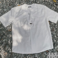 Áo sơ mi nam cổ chữ V, tay ngắn phong cách Korea Henley Automan HM208