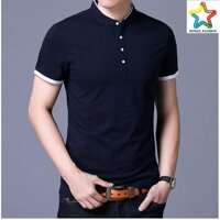 Áo sơ mi nam cổ trụ cài hết cúc  - M